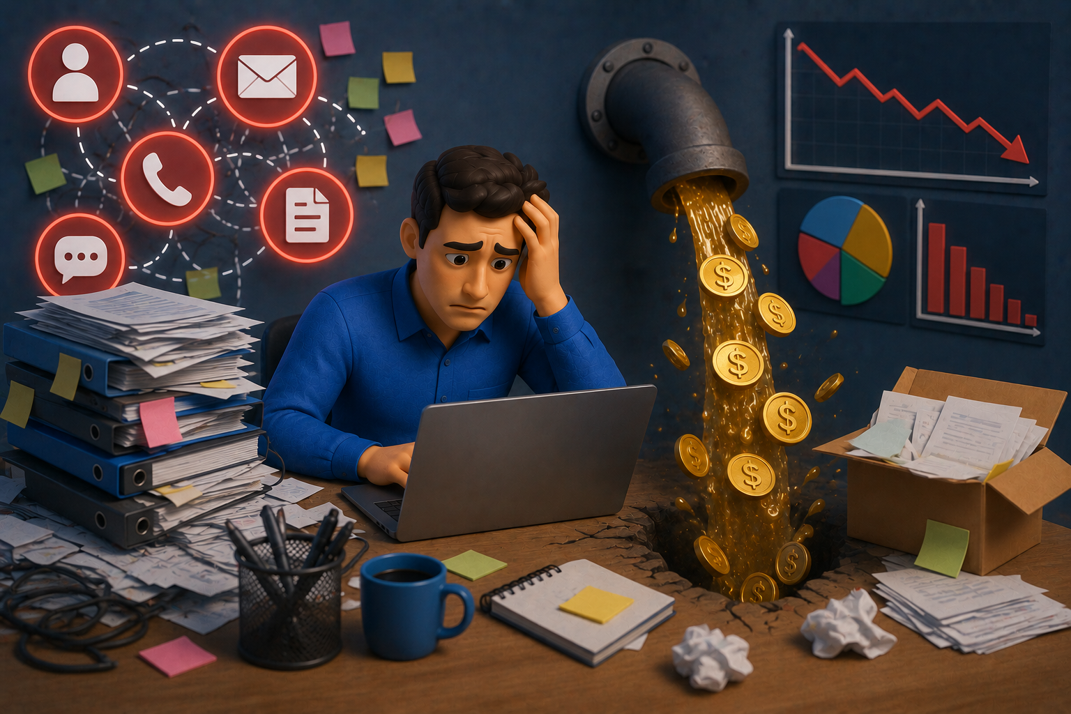 O custo invisível da desorganização comercial: quanto sua empresa pode estar perdendo